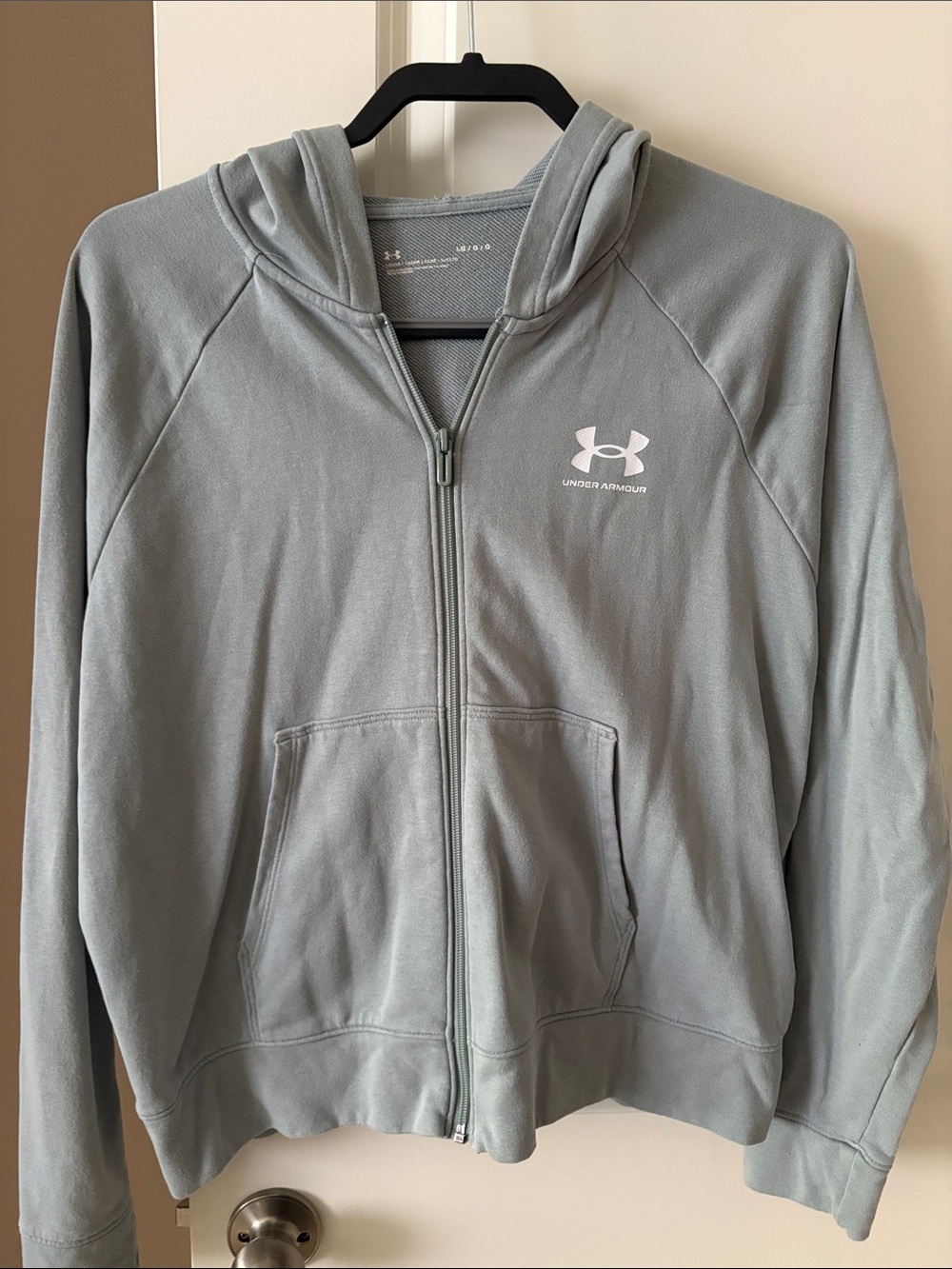 Under Armour Light Gray Full-Zip Hoodie